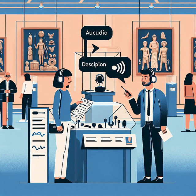 audio description expert consulting at a museum