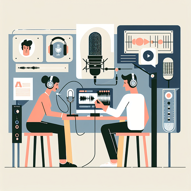 voice actor recording audio description