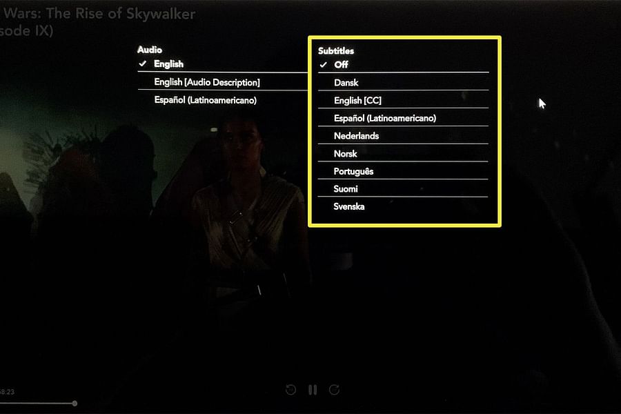 Disney+ audio description