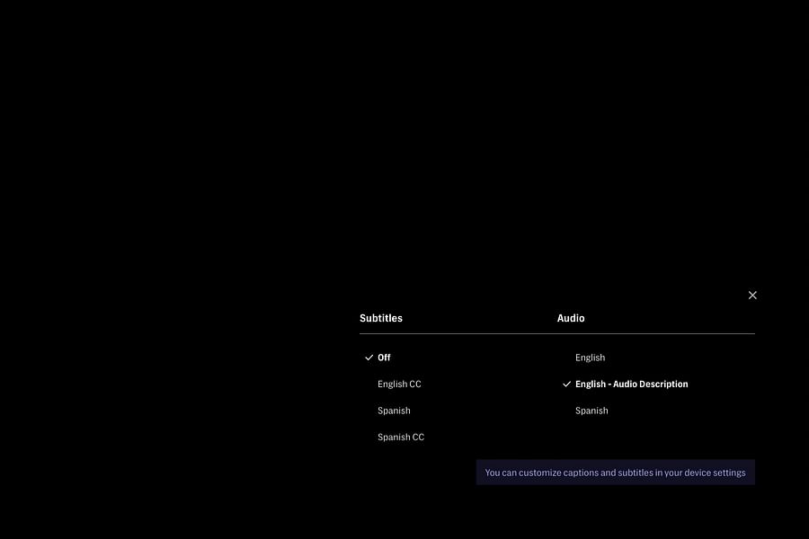 HBO Max audio description