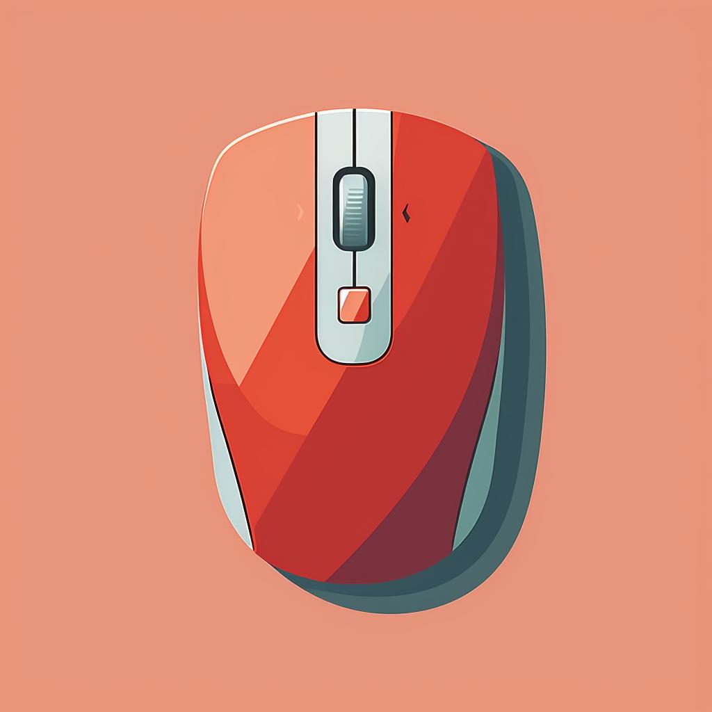 Close-up of an ergonomic mouse with extra buttons