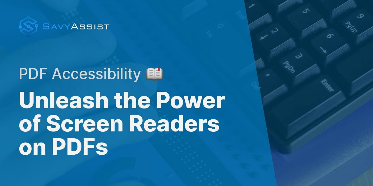 Can a screen reader read a PDF?